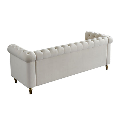 Chesterfield - Velvet Sofa 84.65&quot; For Living Room