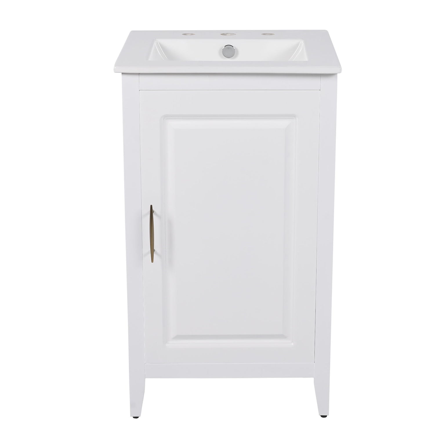 Modern Bathroom Vanity With Sink, Functional Drawer, Soft- Closing Door