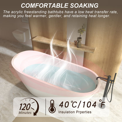 Special-Shaped Freestanding Slipper Bathtub, Overflow &amp; Pop Up Drain