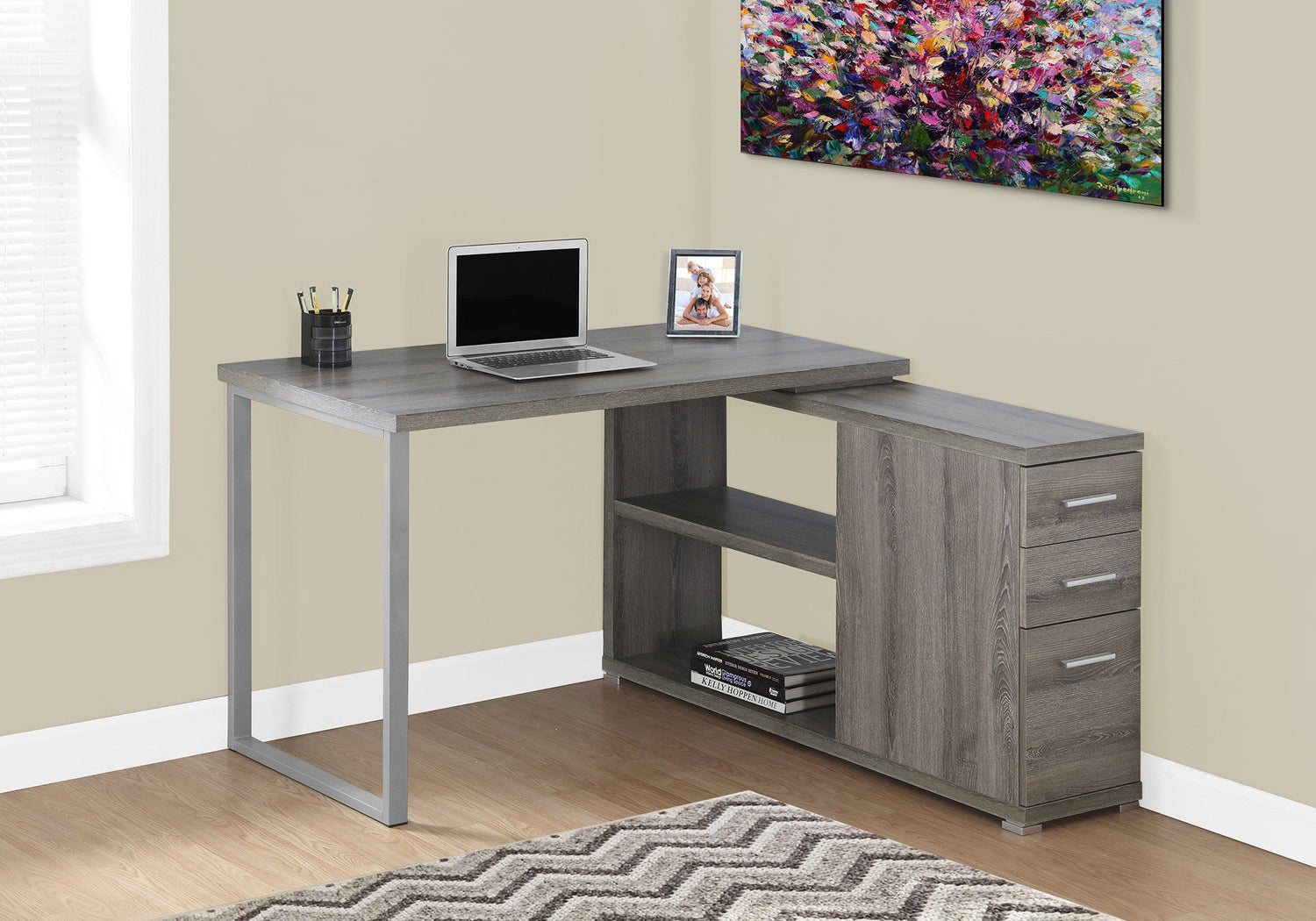 Computer Desk, Home Office, Corner, Left, Right Set - Up, Storage Drawers, L Shape, Laptop, And Contemporary &amp; Modern