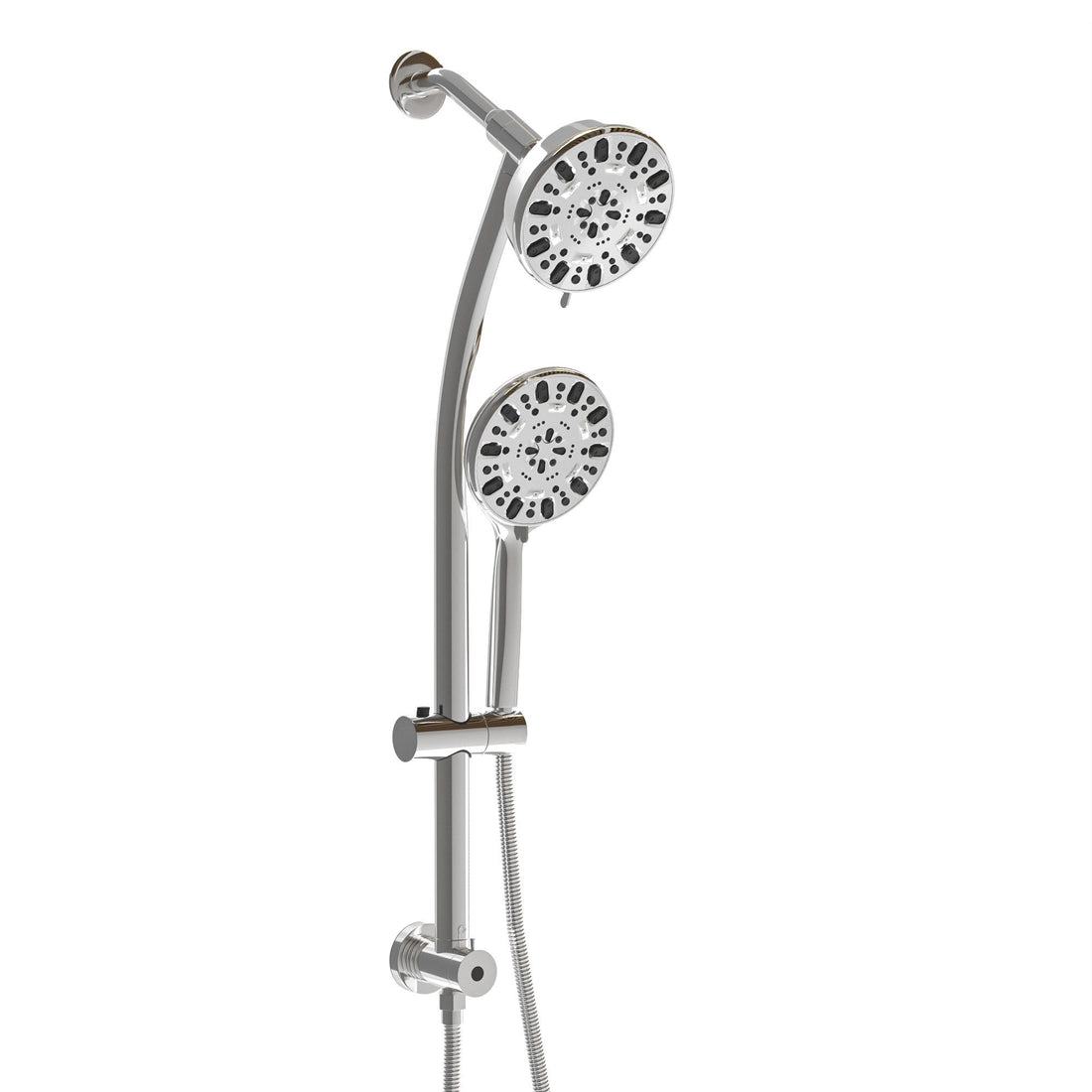 Multi Function Dual Shower Head Shower System With 4.7&quot; Rain Showerhead, 7 Function Hand Shower, Adjustable Slide Bar