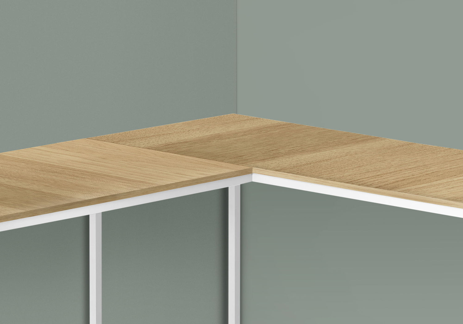 Computer Desk, Home Office, Corner, L Shape, Laptop, Marble Look Contemporary &amp; Modern