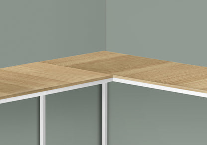 Computer Desk, Home Office, Corner, L Shape, Laptop, Marble Look Contemporary &amp; Modern