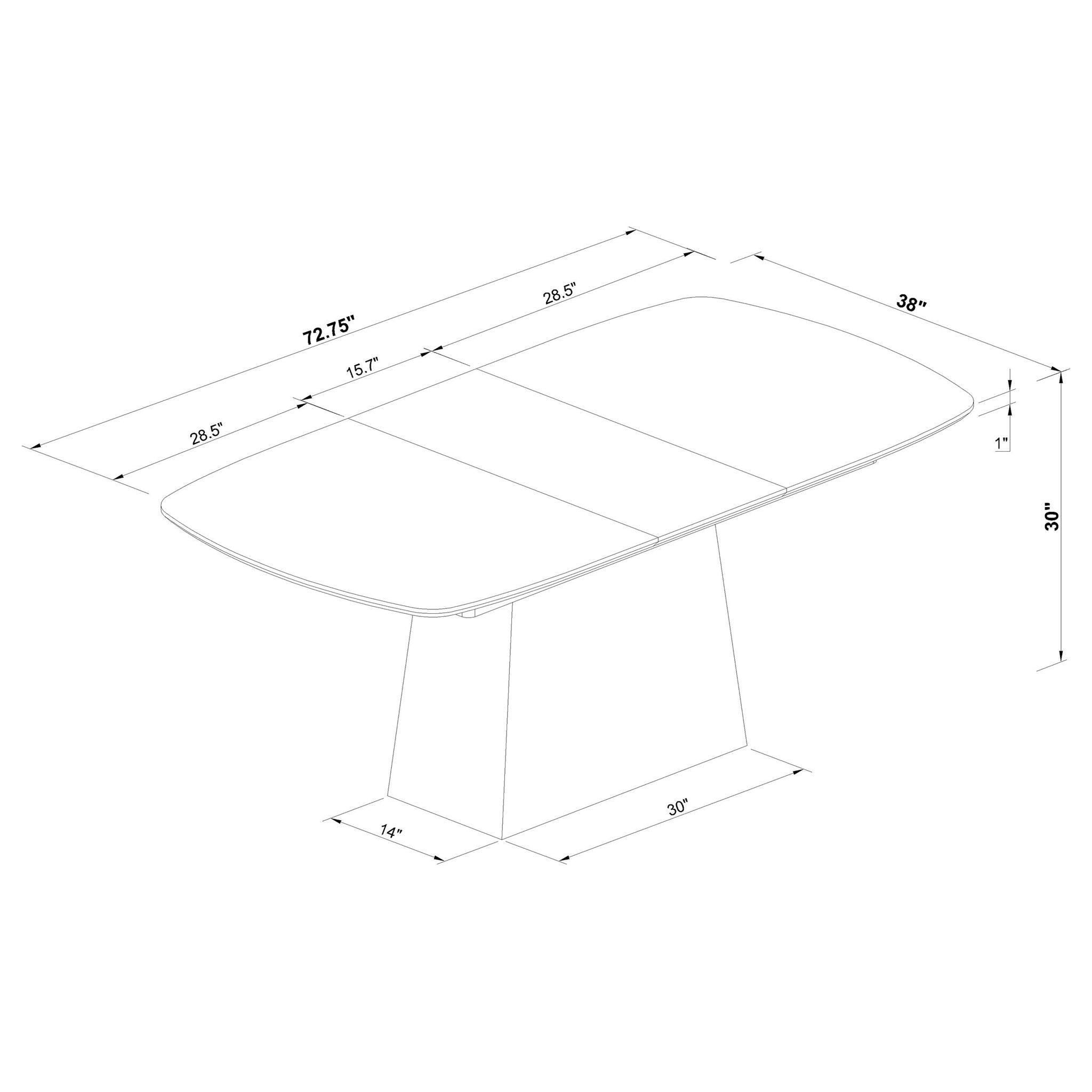 Idlewild - Extension Leaf Dining Table With Tapering Pedestal Base - Black