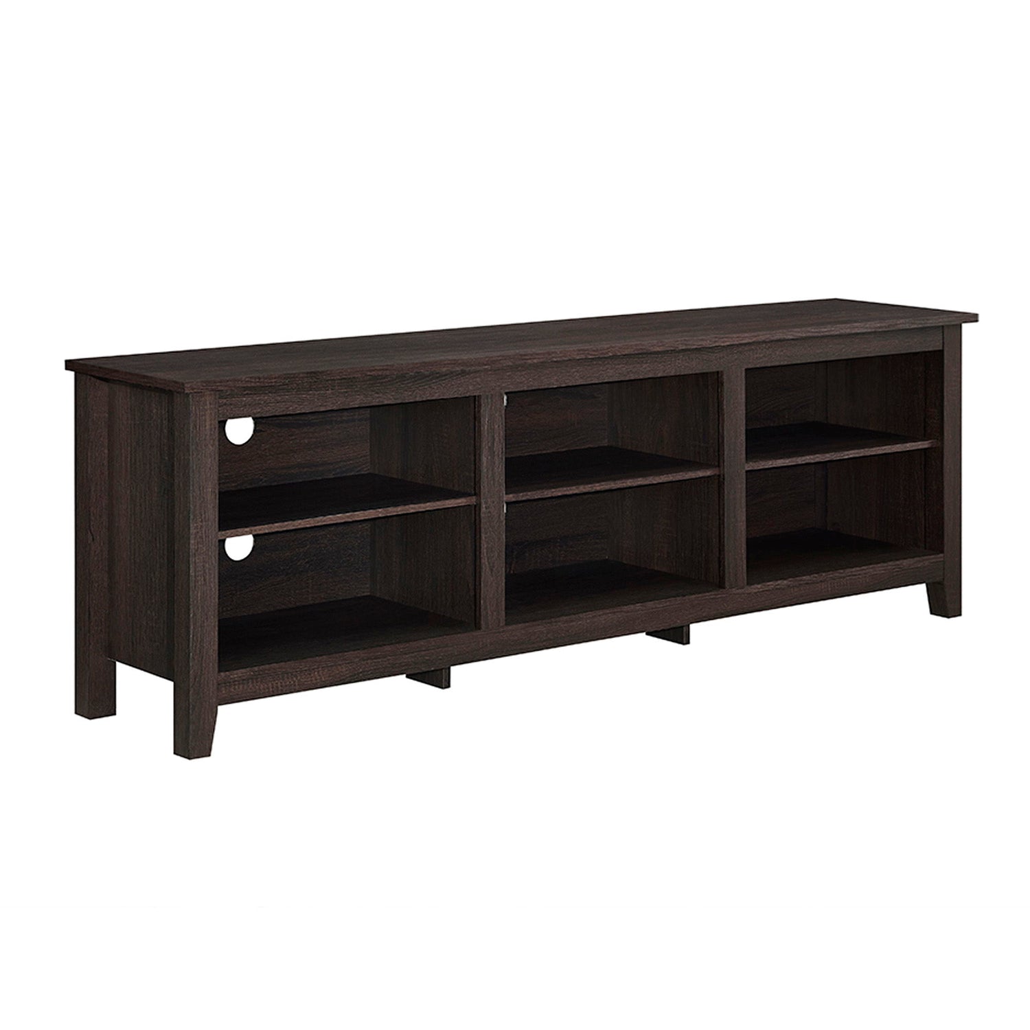 Modern Transitional 3 Shelf Open Storage 70&quot; TV Stand For 80&quot; TVs