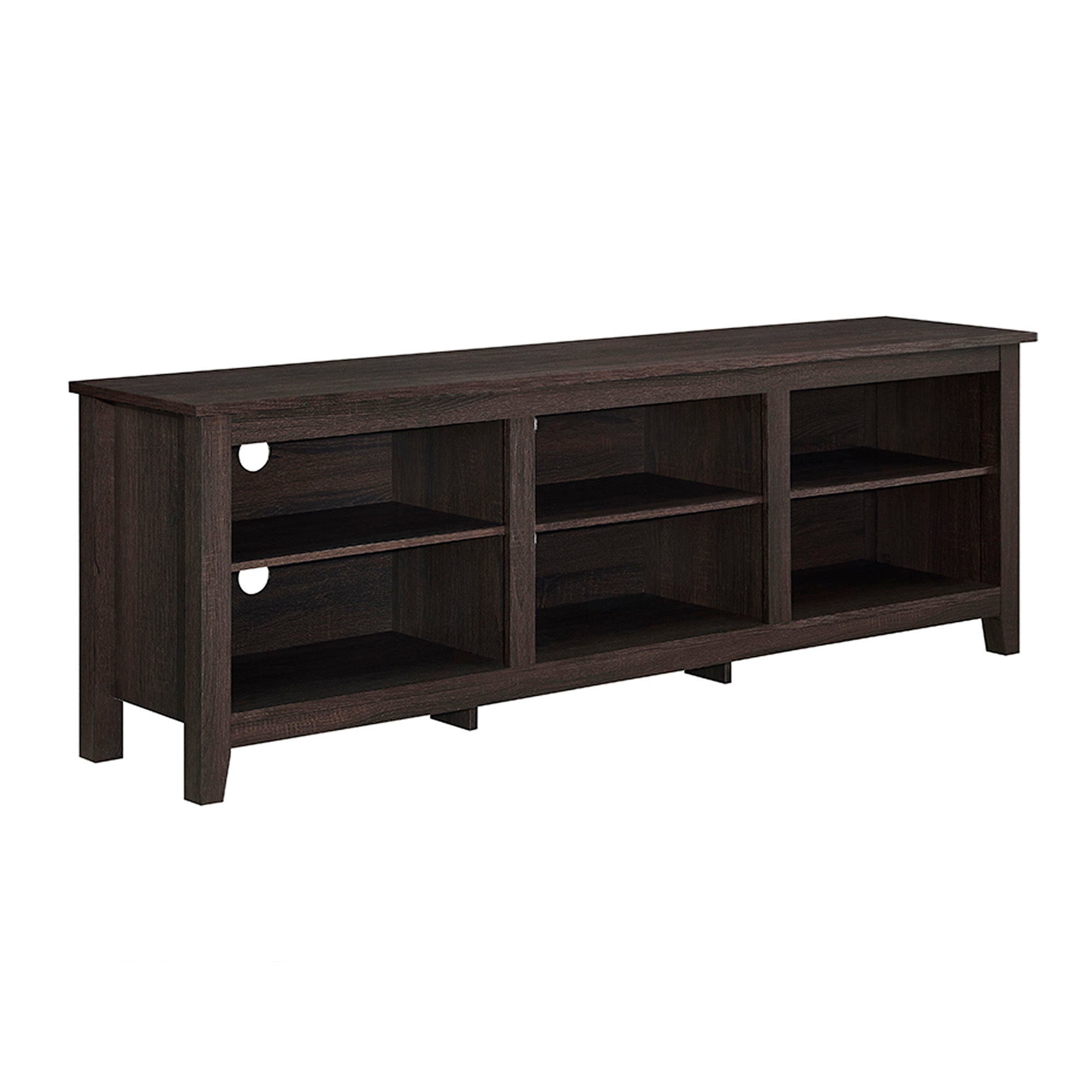 Modern Transitional 3 Shelf Open Storage 70&quot; TV Stand For 80&quot; TVs