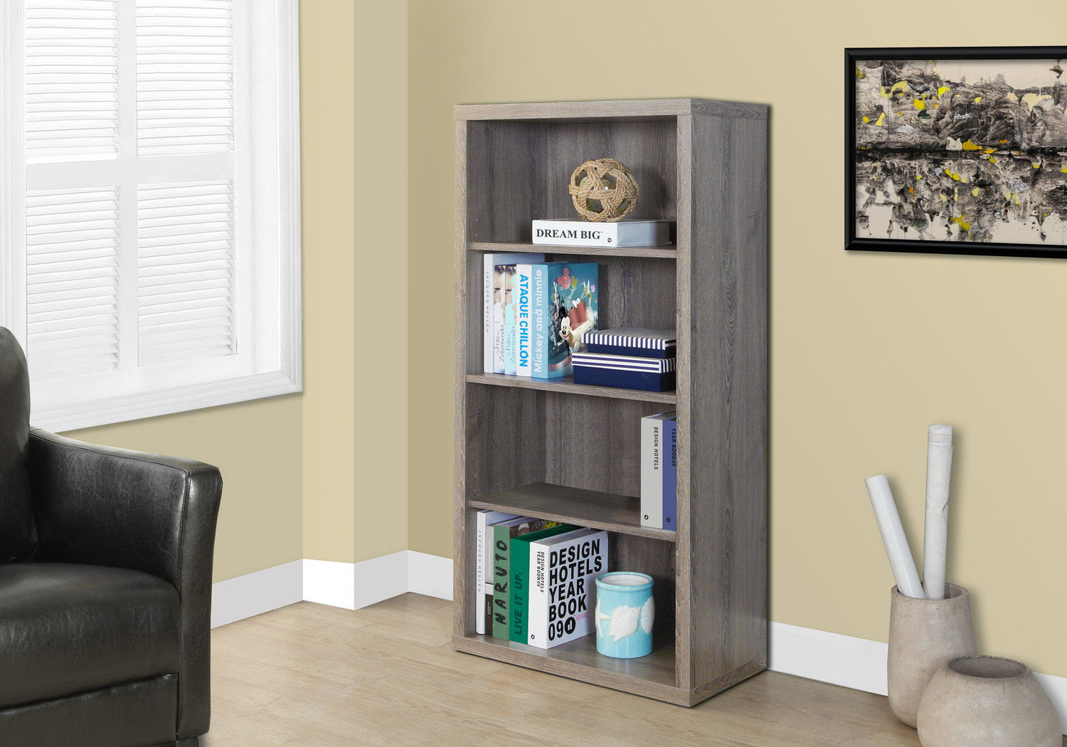 5 Tier For Office Bookshelf, Bookcase, Etagere, Contemporary &amp; Modern