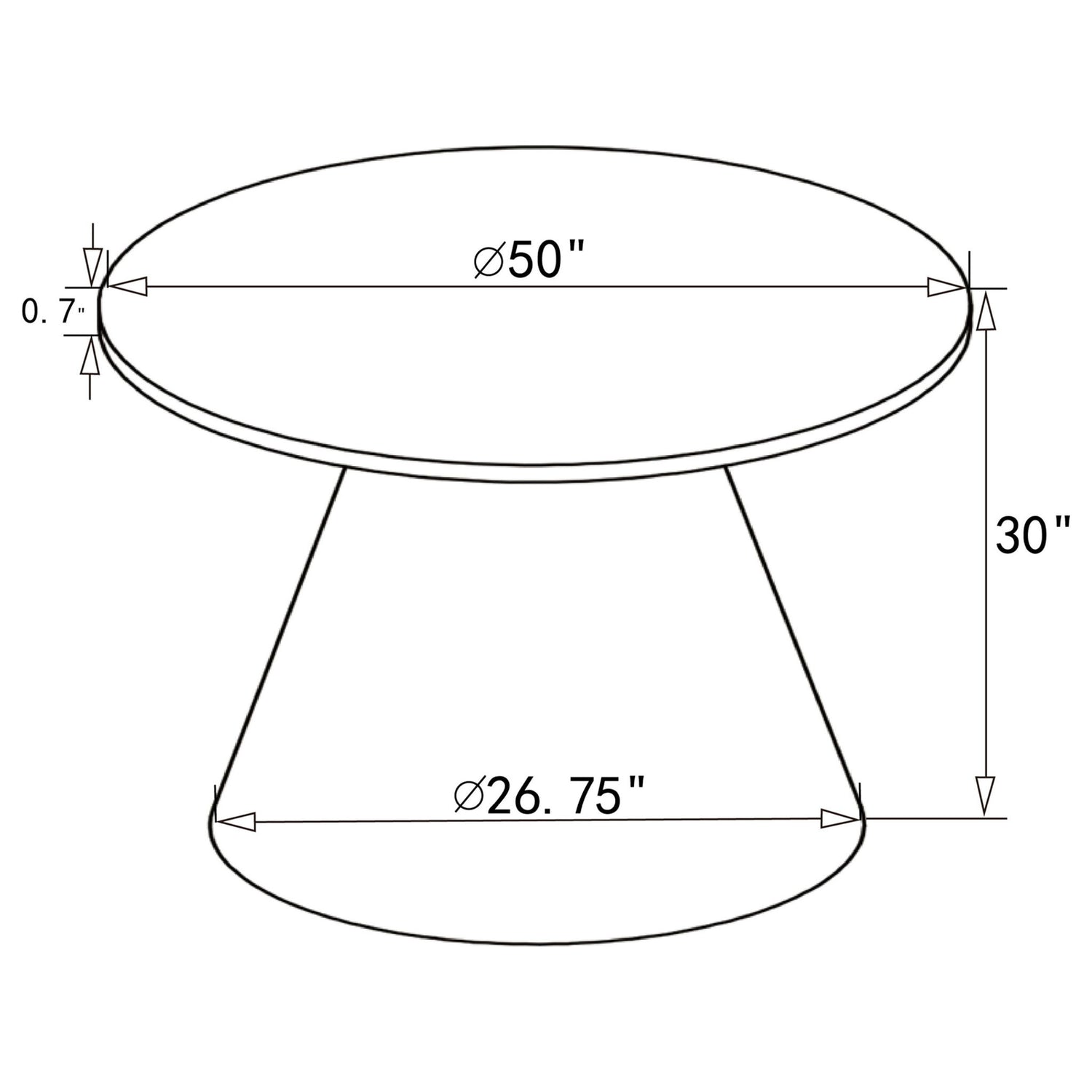Earline - Round Dining Table - White Marble