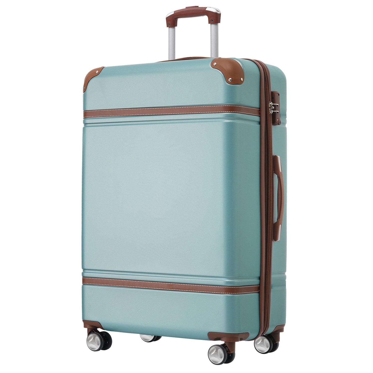 Hardshell Luggage With Tsa Lock, 28&quot; Expandable Lightweight Suitcase With Spinner Wheels, Single Vintage Luggage