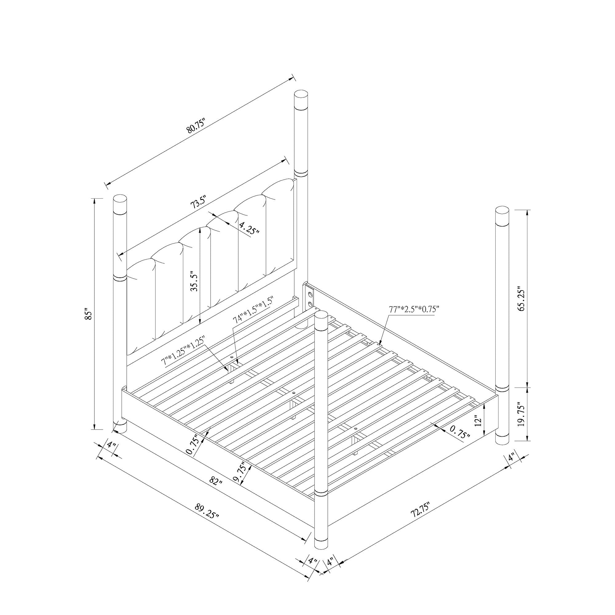 Sarai - Bed With Plush Upholstered Headboard