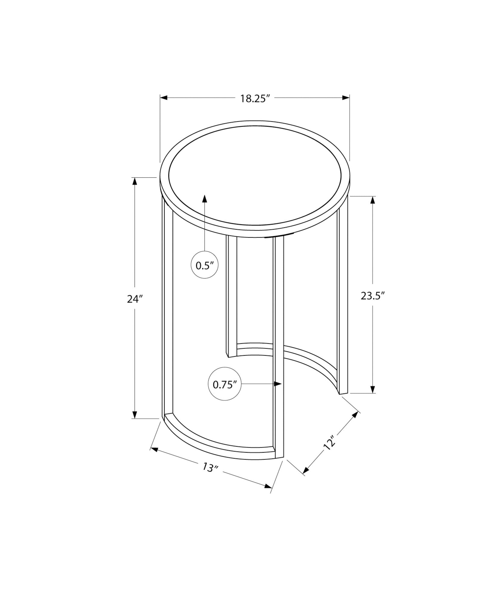 Round Accent Side Table, Contemporary &amp; Modern