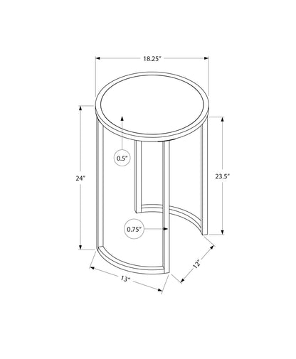 Round Accent Side Table, Contemporary &amp; Modern