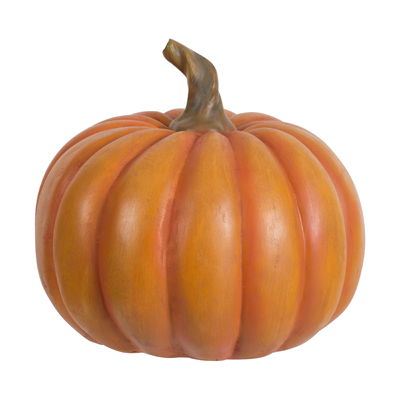 Autumn Resin Pumpkin With Stem, Pumpkin Ornament Decor For Holiday Harvest Festival Fall Festival &amp; Thanksgiving (Set of 2) - Orange