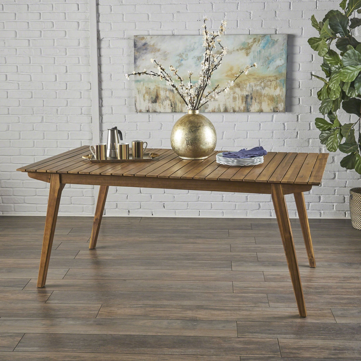 Outdoor Dining Table &amp; Frame - Teak