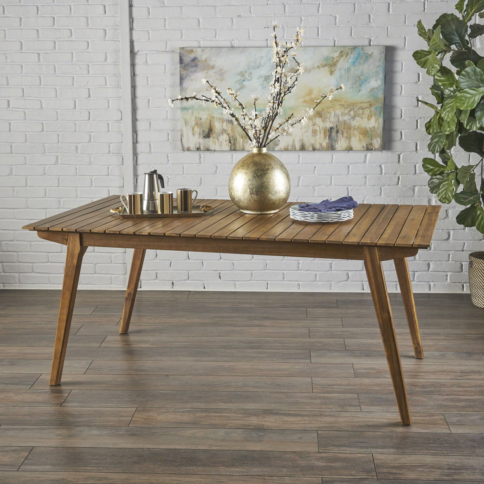 Outdoor Dining Table &amp; Frame - Teak
