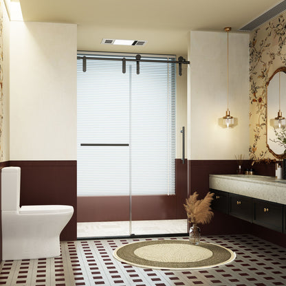 Frameless Single Sliding Shower Doors With Towel Rail &amp; Handle