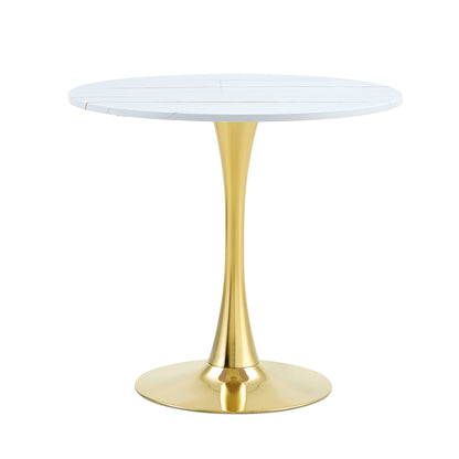 Round Dining Table &amp; Thickened Top For Kitchen