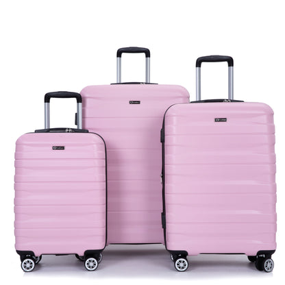3 Piece Luggage Sets Lightweight &amp; Durable Expandable Suitcase With Two Hooks