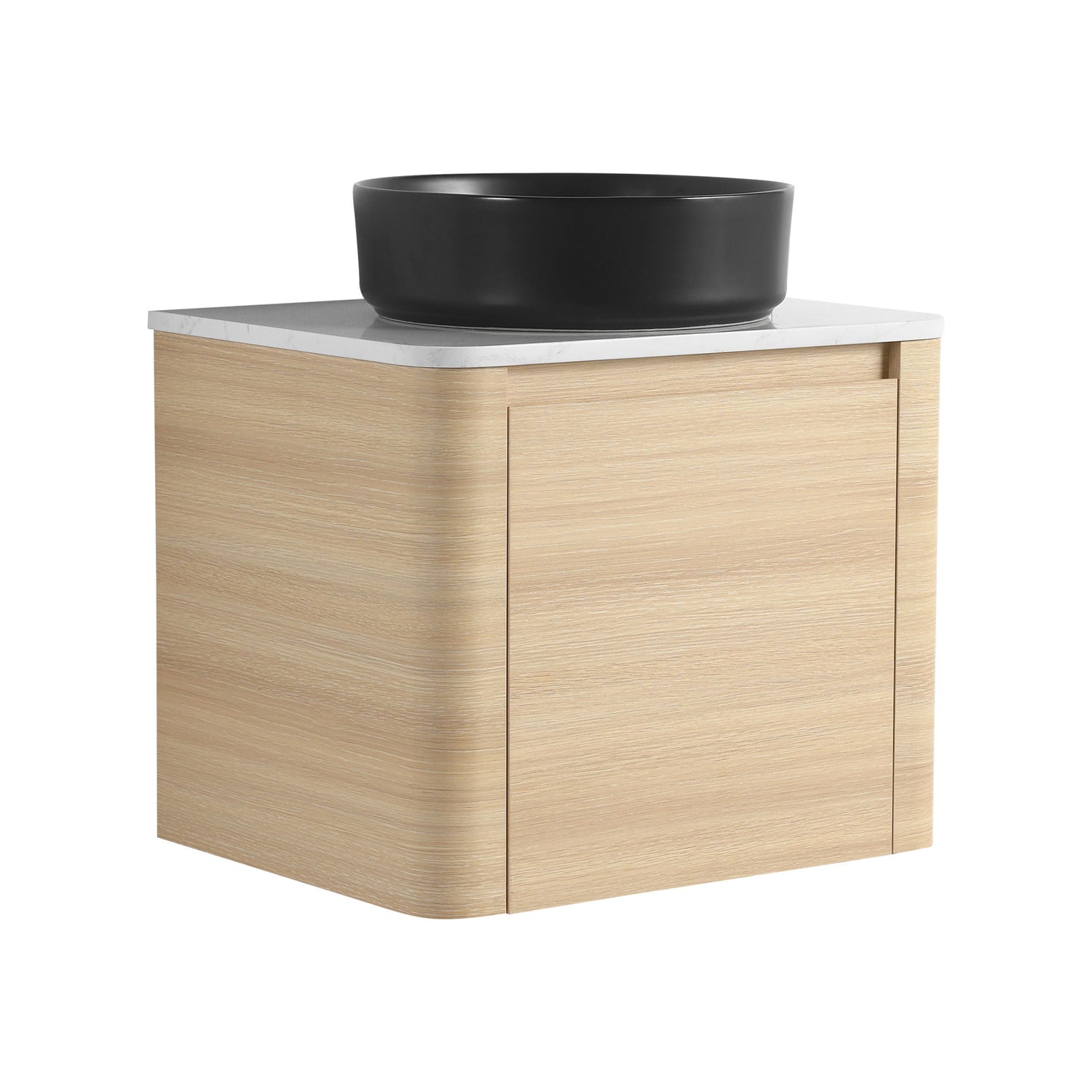 Mounted Bathroom Vanity With Art Sink &amp; 2 Soft Close Doors