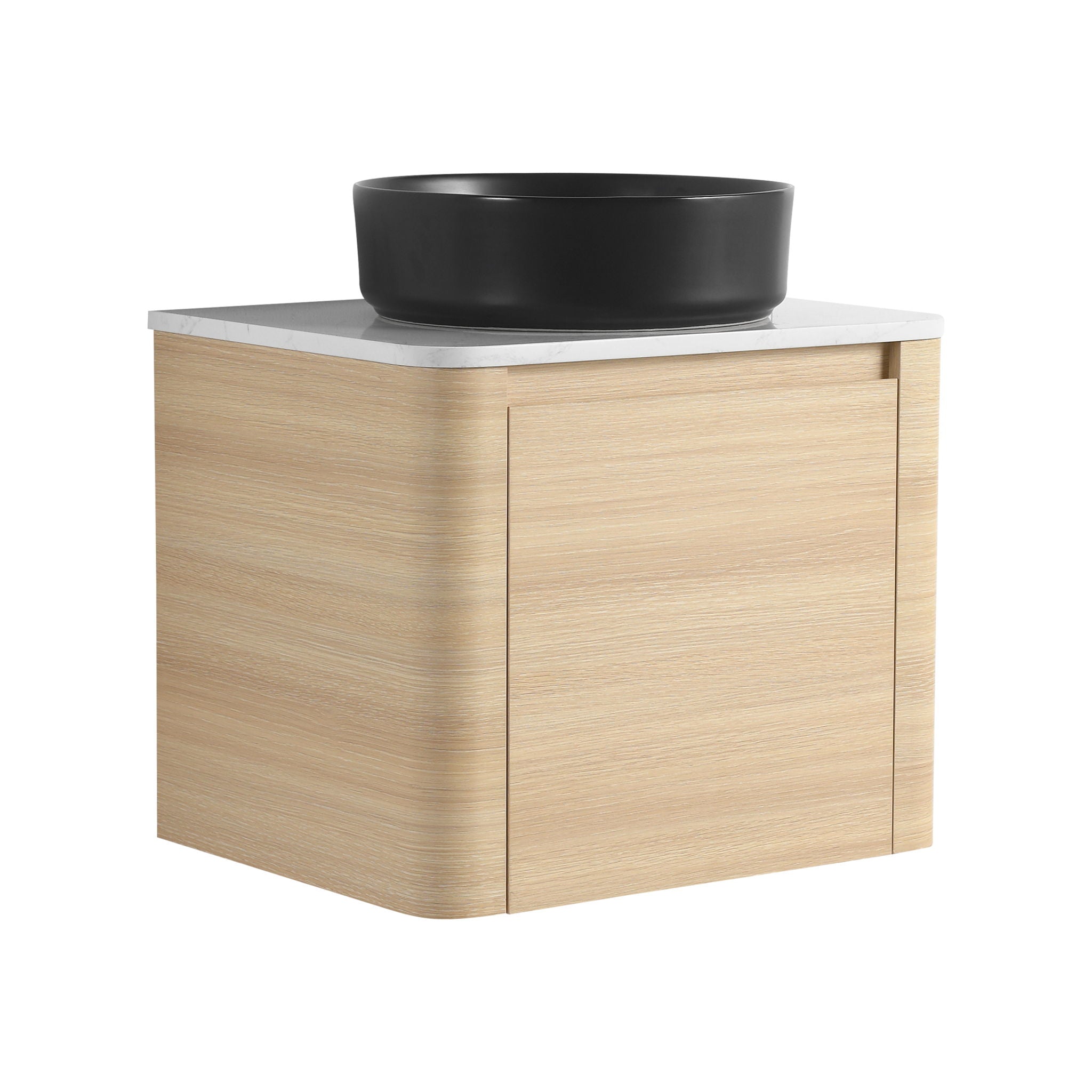 Mounted Bathroom Vanity With Art Sink &amp; 2 Soft Close Doors