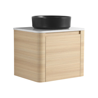 Mounted Bathroom Vanity With Art Sink &amp; 2 Soft Close Doors