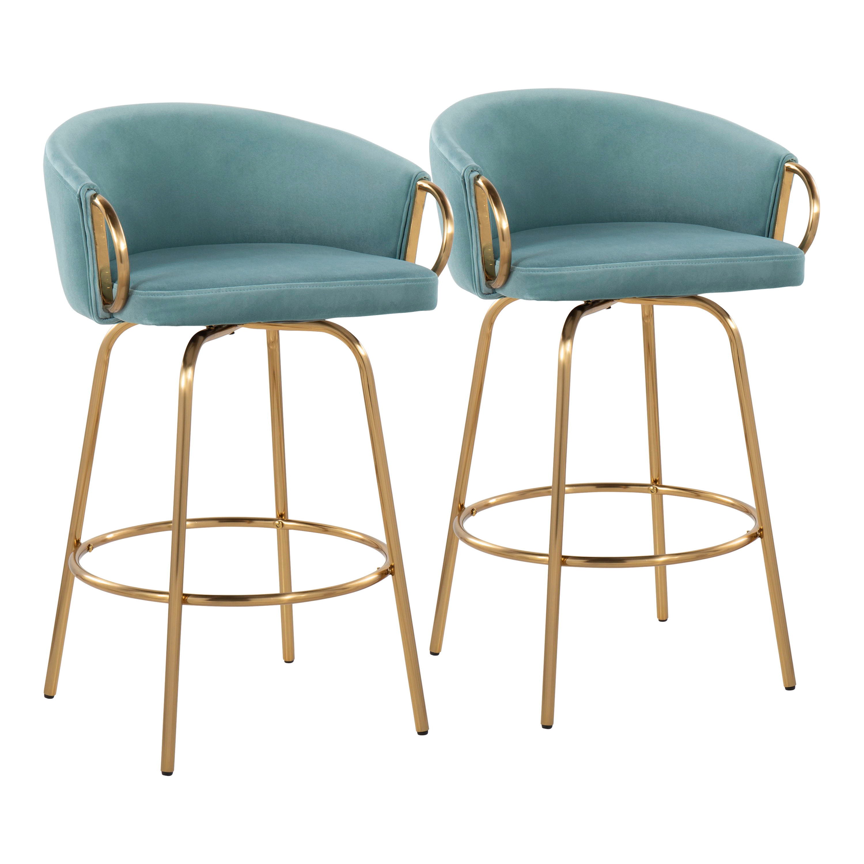 Claire - Contemporary &amp; Glam Counter Stool (Set of 2)