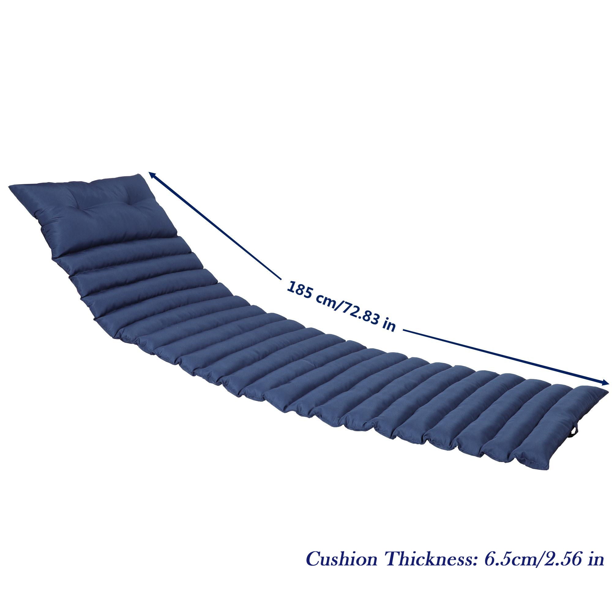 72.83&quot; Outdoor Lounge Chairs (Set of 2), Cushion Replacement Patio Funiture Seat Cushion Chaise Lounge Cushion