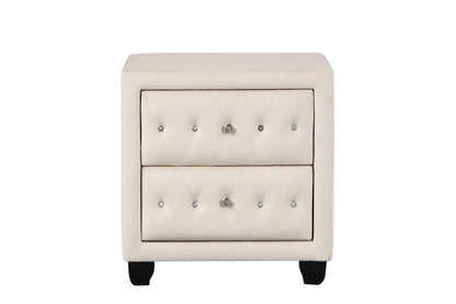 Sophia - 2 Drawer Upholstered Nightstand