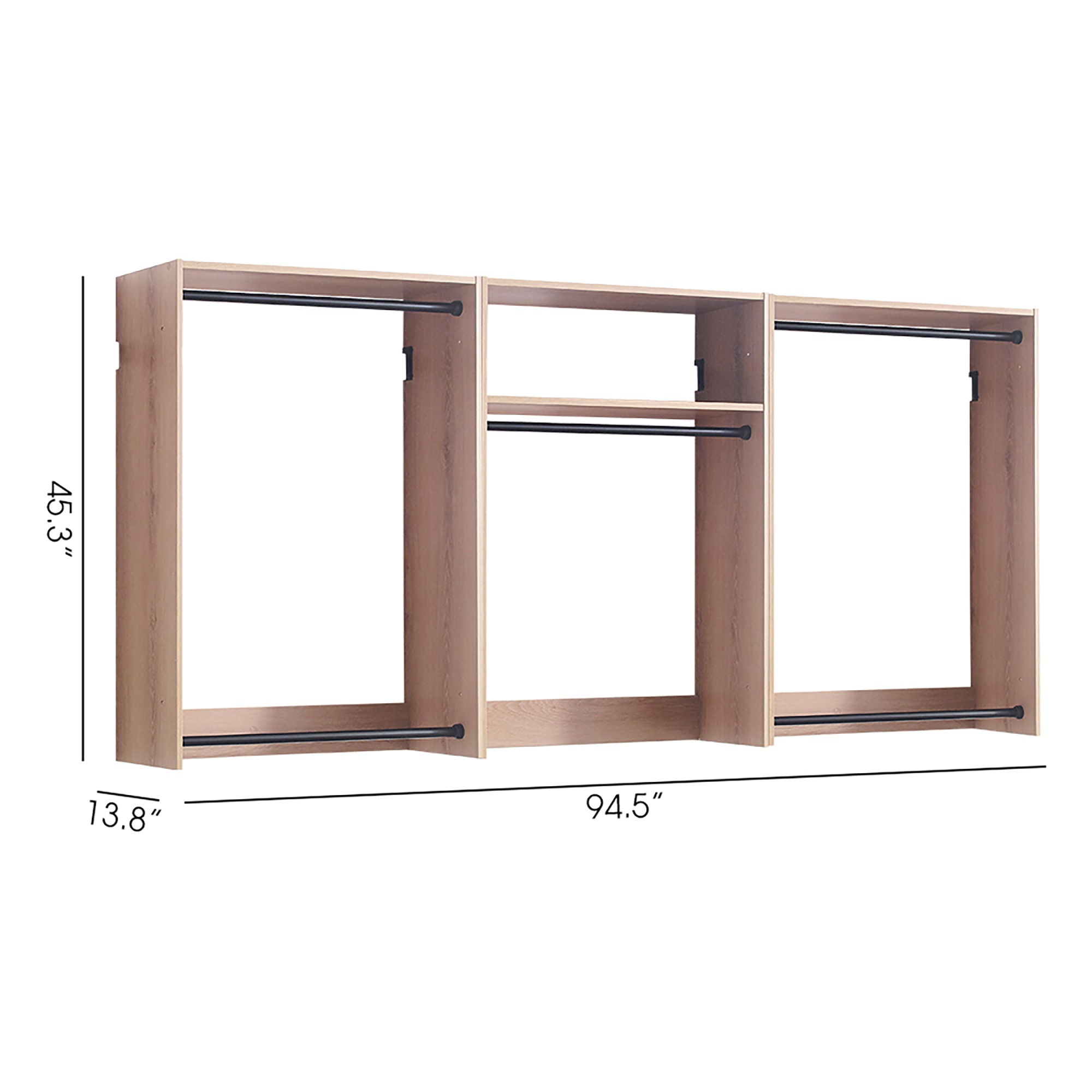 Devi - Wall Mounted Wood Closet System &amp; Modular Design