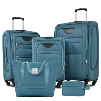 Softside Luggage Expandable Set &amp; Duffel Bag Upright Spinner