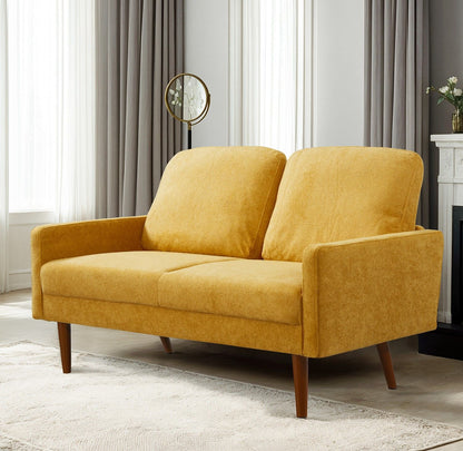 Loveseat Sofa, European Style With Sleek Design, Modern &amp; Vintage Flair, Upholstered 2 Seater Couch