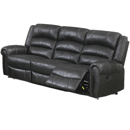 Power Reclining Sofa With Built In USB Port - Black