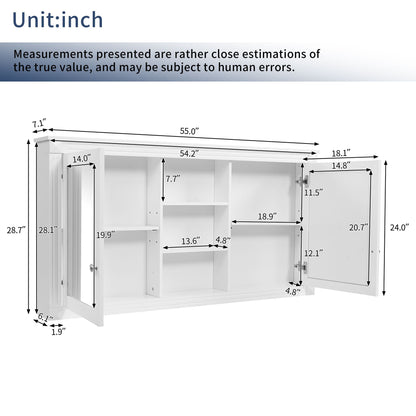 Modern Wall-Mount 2 In 1 Mirror Cabinet With Adjustable Shelves, Soft-Closing Hinges