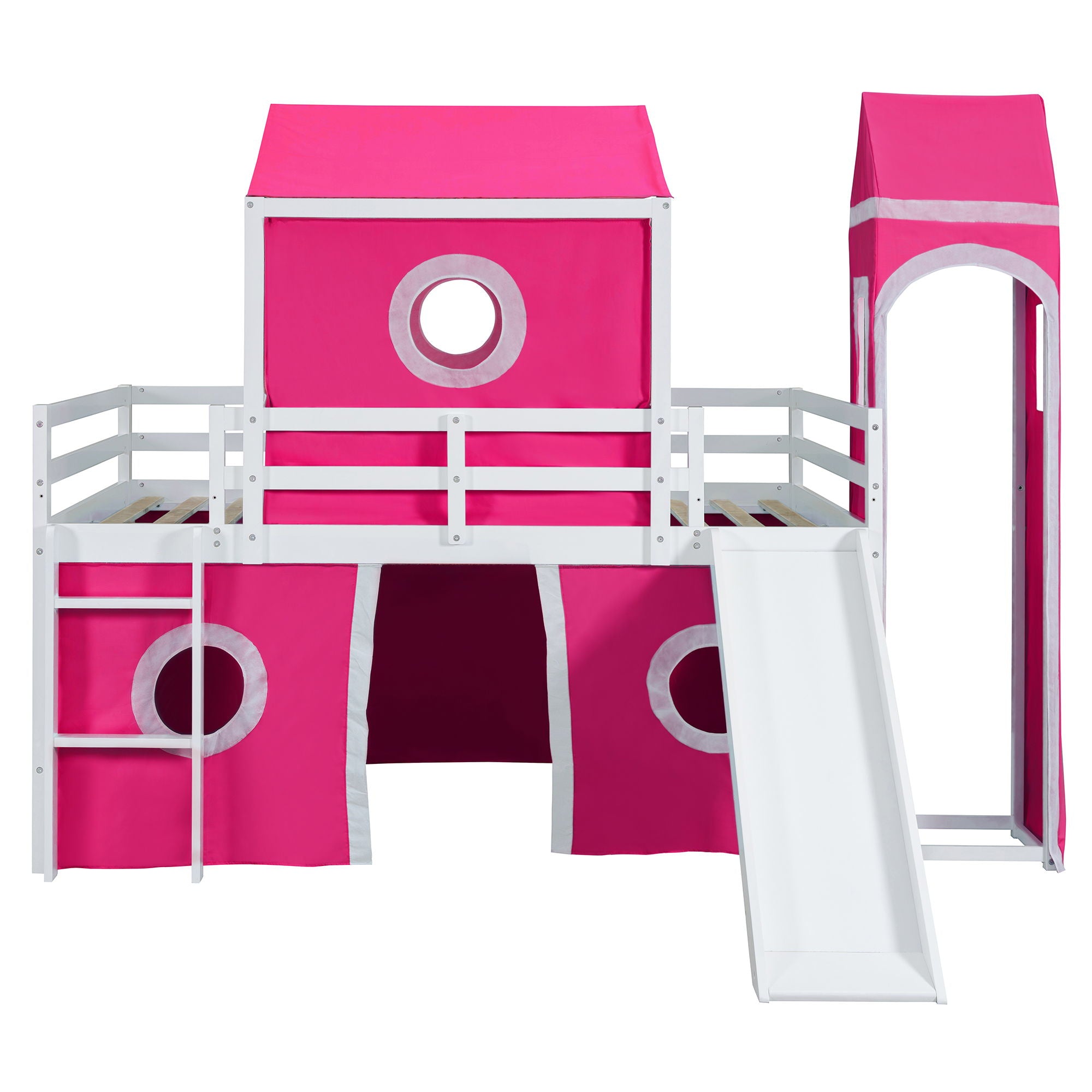 Loft Bed &amp; Slide Tent And Tower