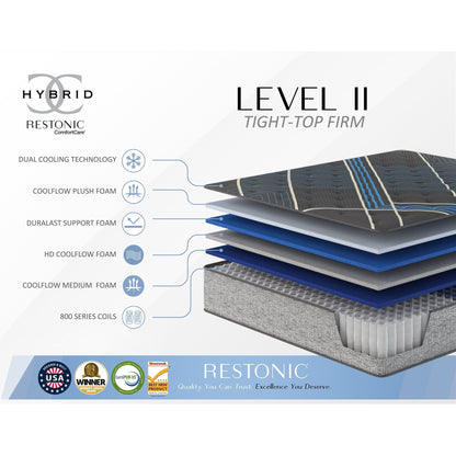 Tempagel - 13&quot; Lux Firm Mattress With Cooling And Support