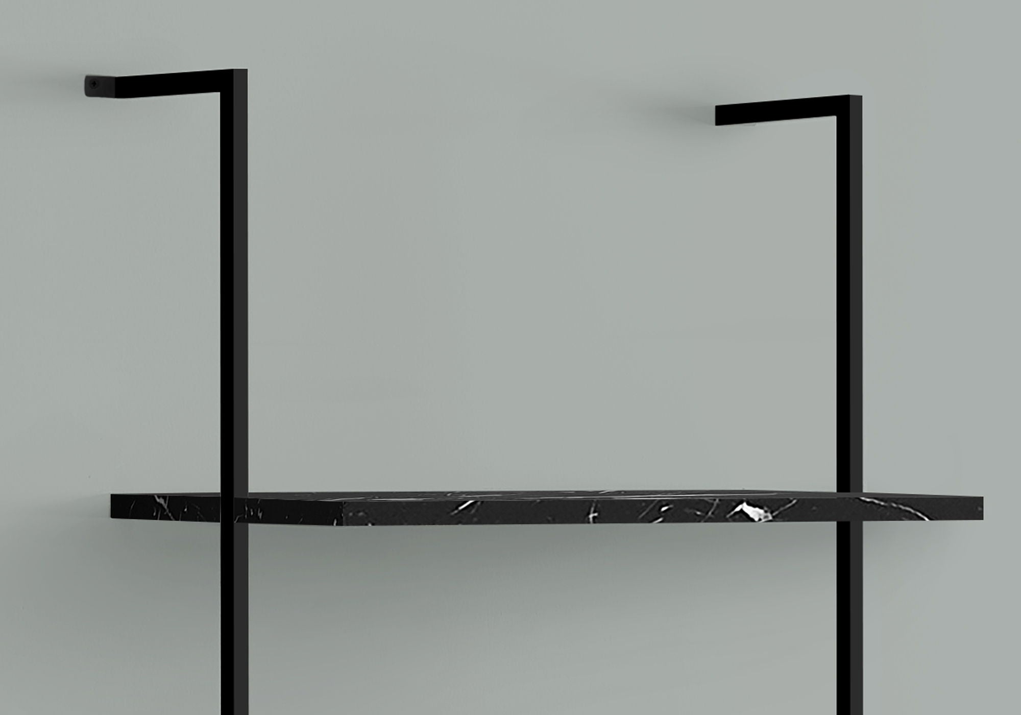 Bookshelf, Bookcase, Etagere, Ladder, 5 Tier, For Office, Marble Look Contemporary &amp; Modern