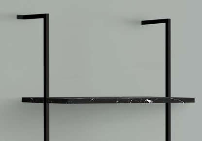 Bookshelf, Bookcase, Etagere, Ladder, 5 Tier, For Office, Marble Look Contemporary &amp; Modern