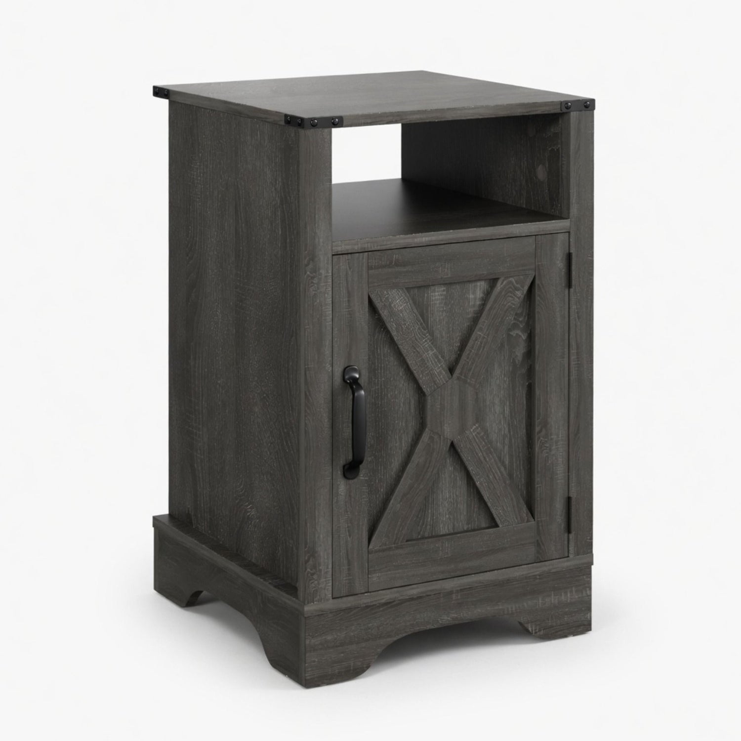 Farmhouse Nightstand, Charging Station &amp; Storage