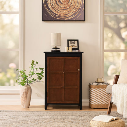 Floor Cabinet With Doors &amp; Adjustable Shelf, Storage Cabinet For Entryway