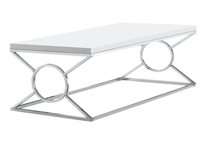 Table, Rectangular, Glossy Contemporary &amp; Modern - White