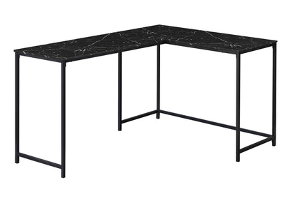 Computer Desk, Home Office, Corner, L Shape, Laptop, Marble Look Contemporary &amp; Modern