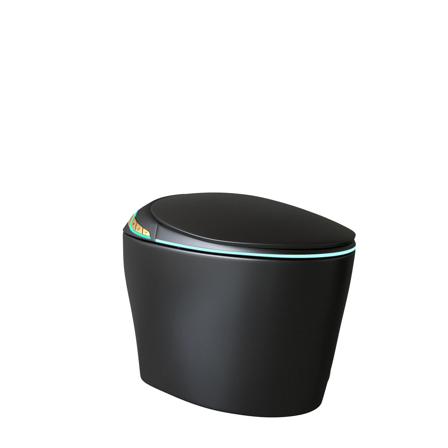 Unique Smart Toile With Built In Bidet, Auto Open / Close Seat, Foot Sensor, LED Display, Night Light, Warm Water &amp; Dryer Ceramic