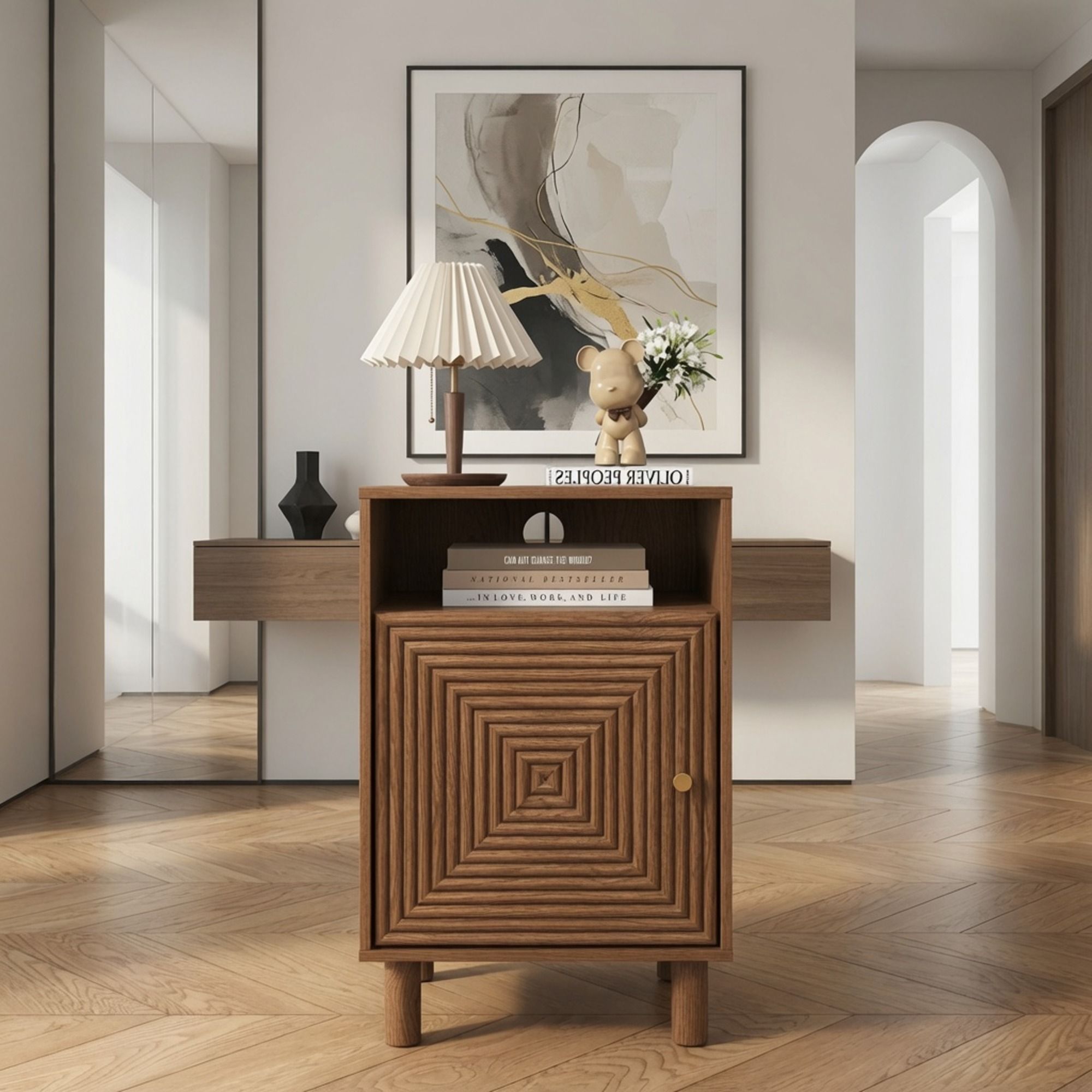 Nightstand With Charging Station &amp; Storage