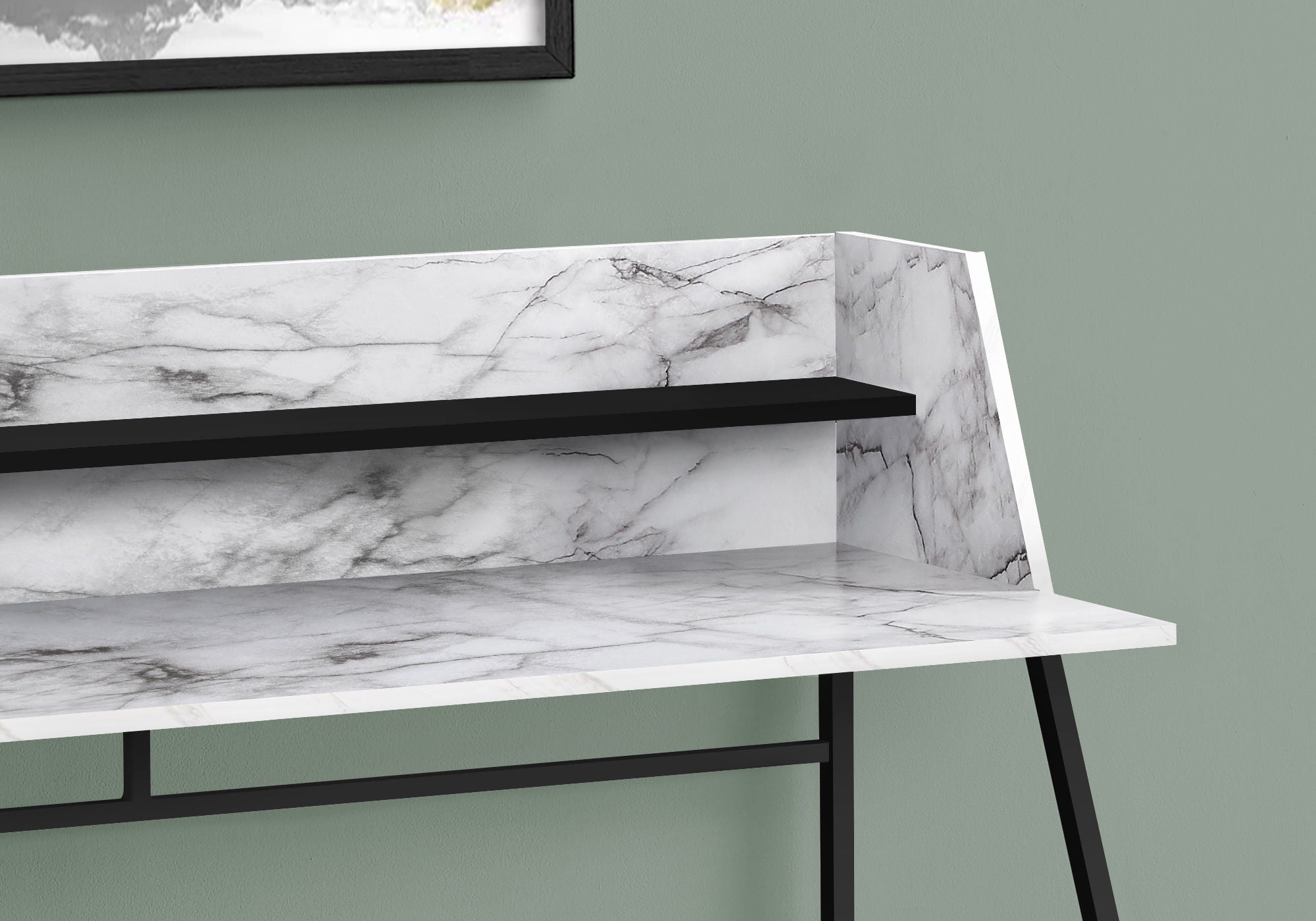 Computer Desk For Home Office Laptop, Storage Shelves, Contemporary &amp; Modern