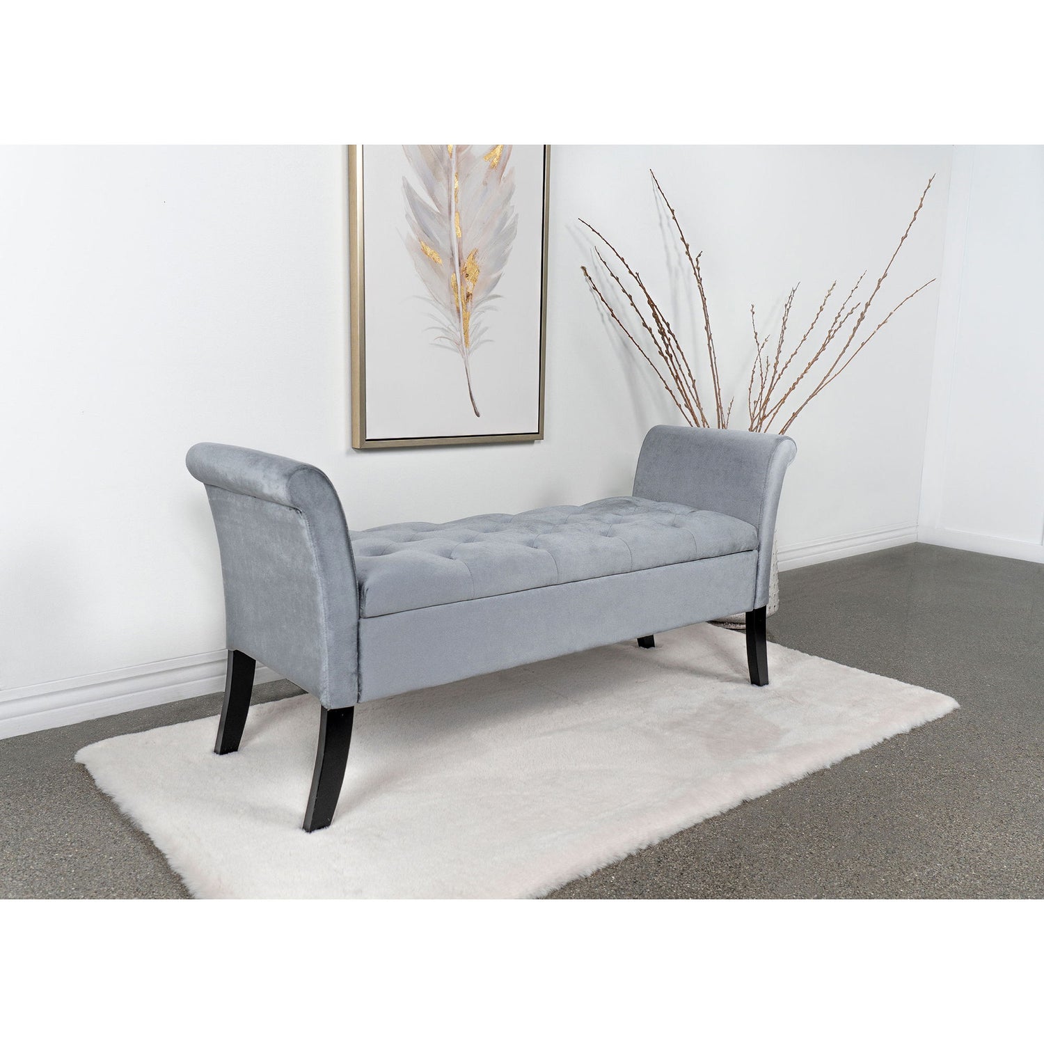 Pasley - Rolled Arm Storage Bench