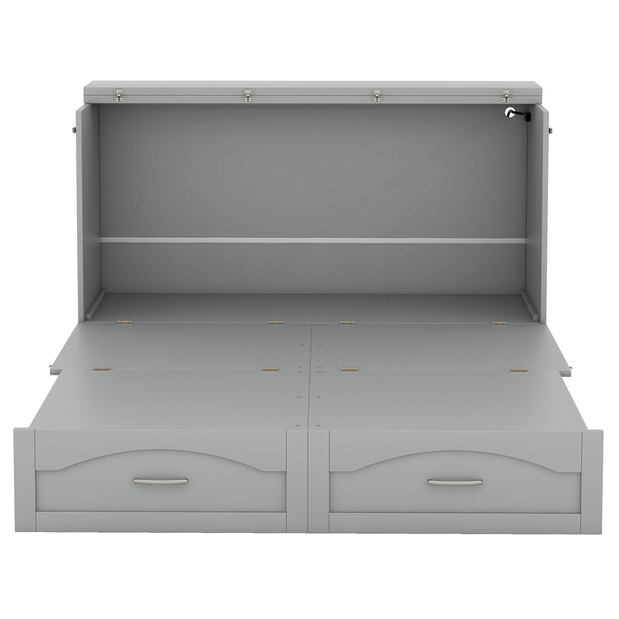 Murphy Wall Bed With Drawer And A Set Of Sockets &amp; USB Ports, Pulley Structure Design
