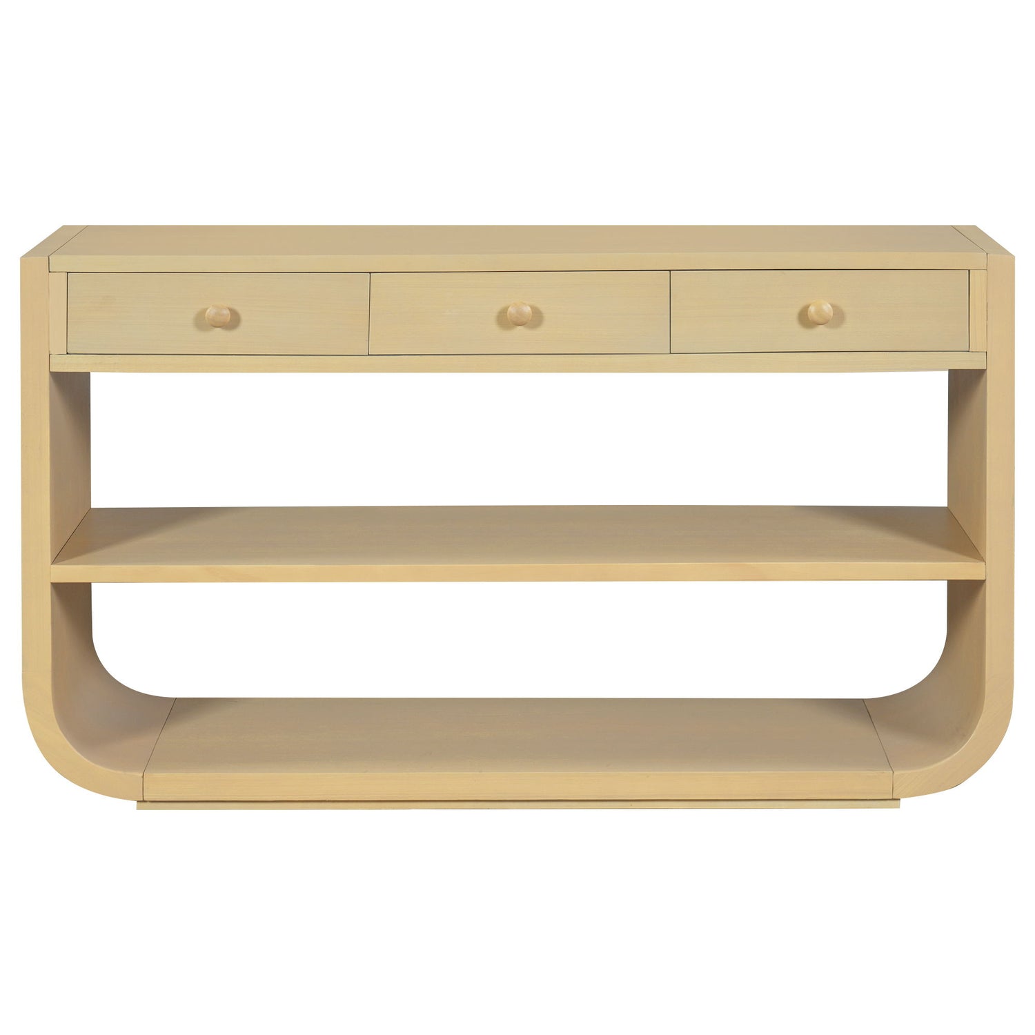 Console Table With 3 Soft Close Drawers &amp; 2 Open Shelves