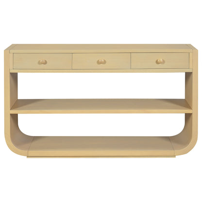 Console Table With 3 Soft Close Drawers &amp; 2 Open Shelves