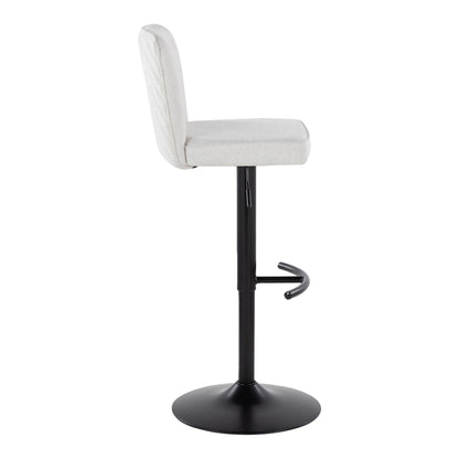 Henry - Contemporary Adjustable Barstool &amp; Swivel With Rounded T Footrest (Set of 2)