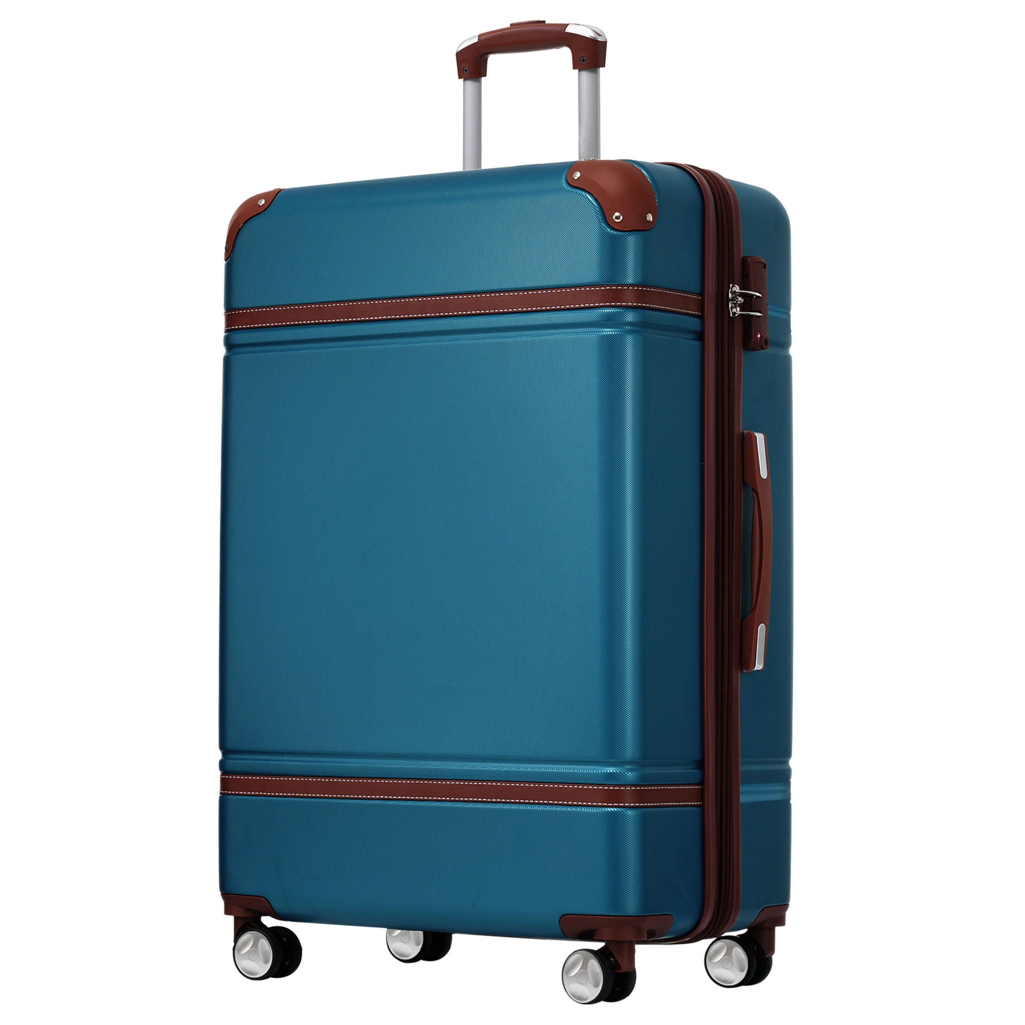 Hardshell Luggage With Tsa Lock, 28&quot; Expandable Lightweight Suitcase With Spinner Wheels, Single Vintage Luggage